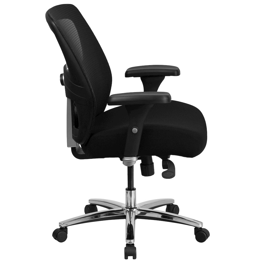 500 lb. Rated Black Mesh Executive Office Chair with Ratchet Back. Picture 10