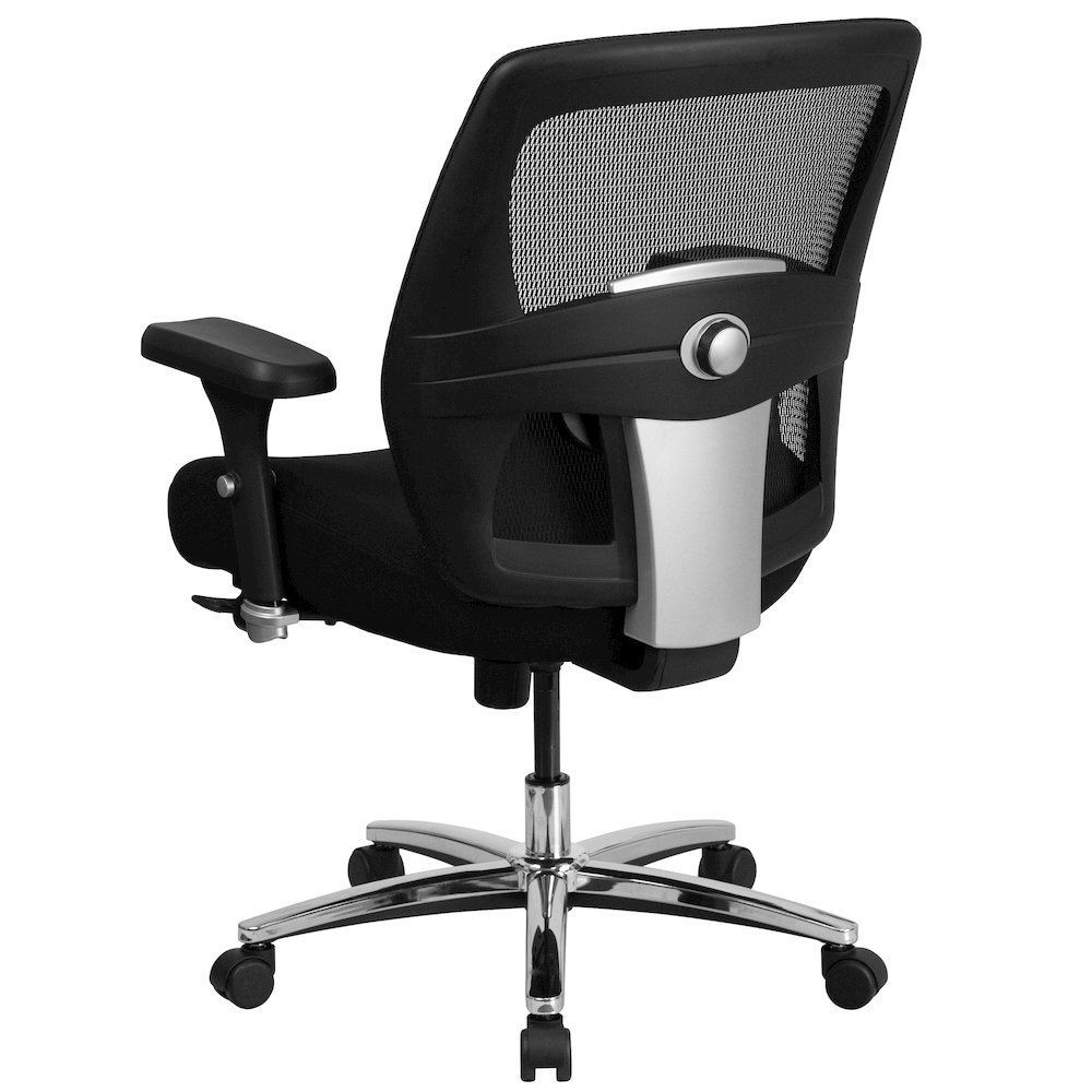 500 lb. Rated Black Mesh Executive Office Chair with Ratchet Back. Picture 8