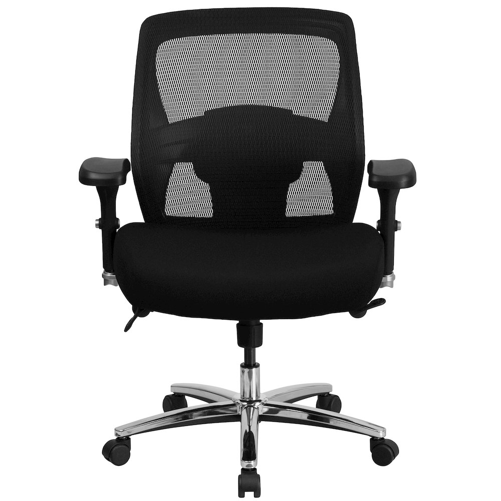 500 lb. Rated Black Mesh Executive Office Chair with Ratchet Back. Picture 11