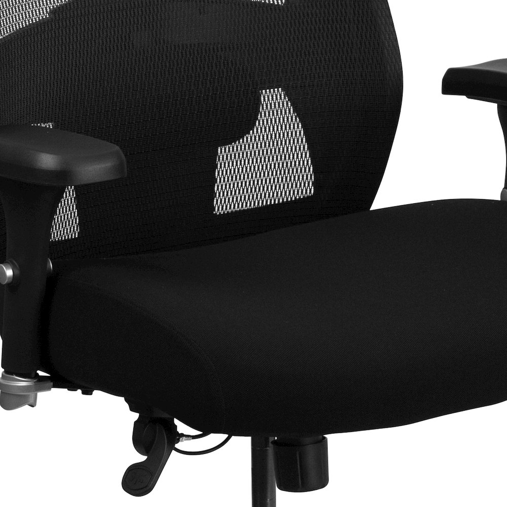 500 lb. Rated Black Mesh Executive Office Chair with Ratchet Back. Picture 12