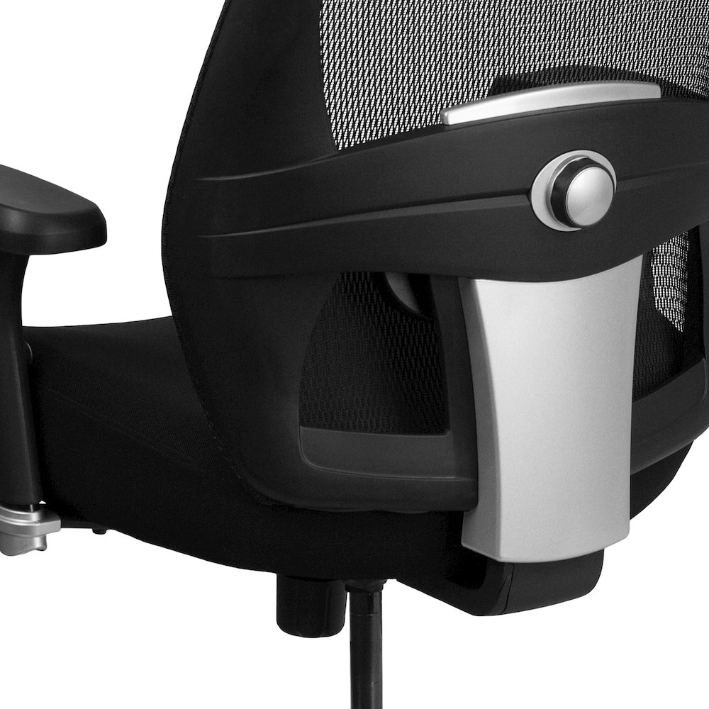 500 lb. Rated Black Mesh Executive Office Chair with Ratchet Back. Picture 9