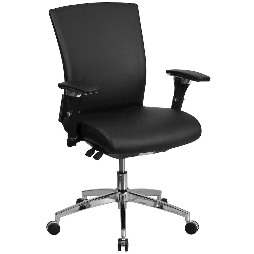 300 lb. Rated Black Multifunction Office Chair with Seat Slider. Picture 1