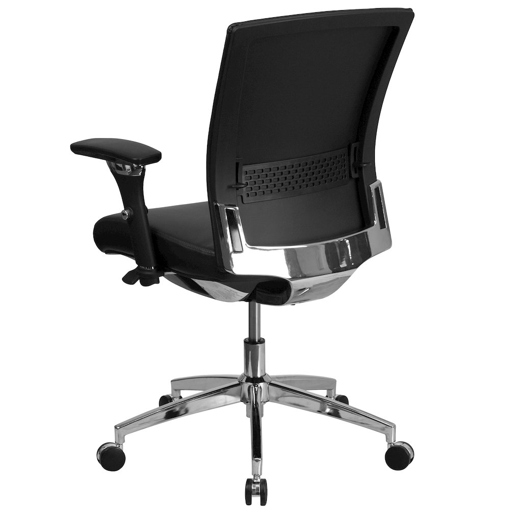300 lb. Rated Black Multifunction Office Chair with Seat Slider. Picture 7