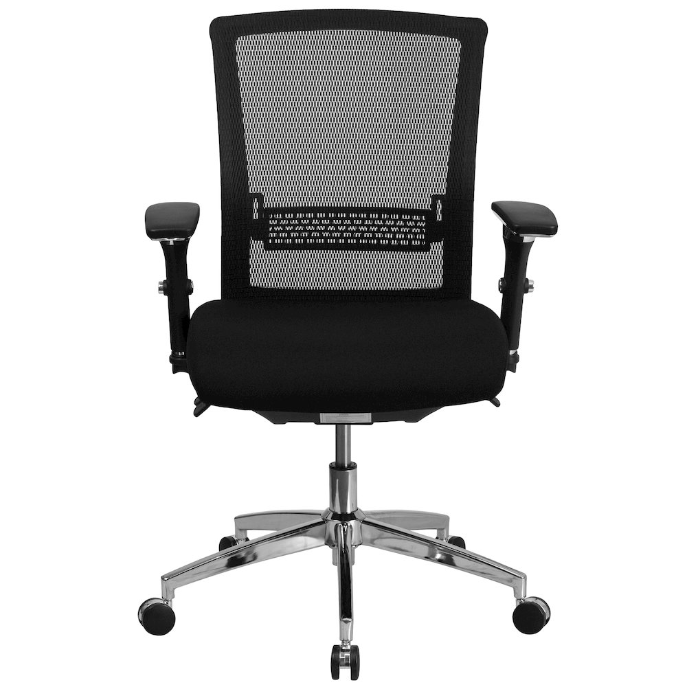 300 lb. Rated Black Mesh Multifunction Office Chair with Seat Slider. Picture 7
