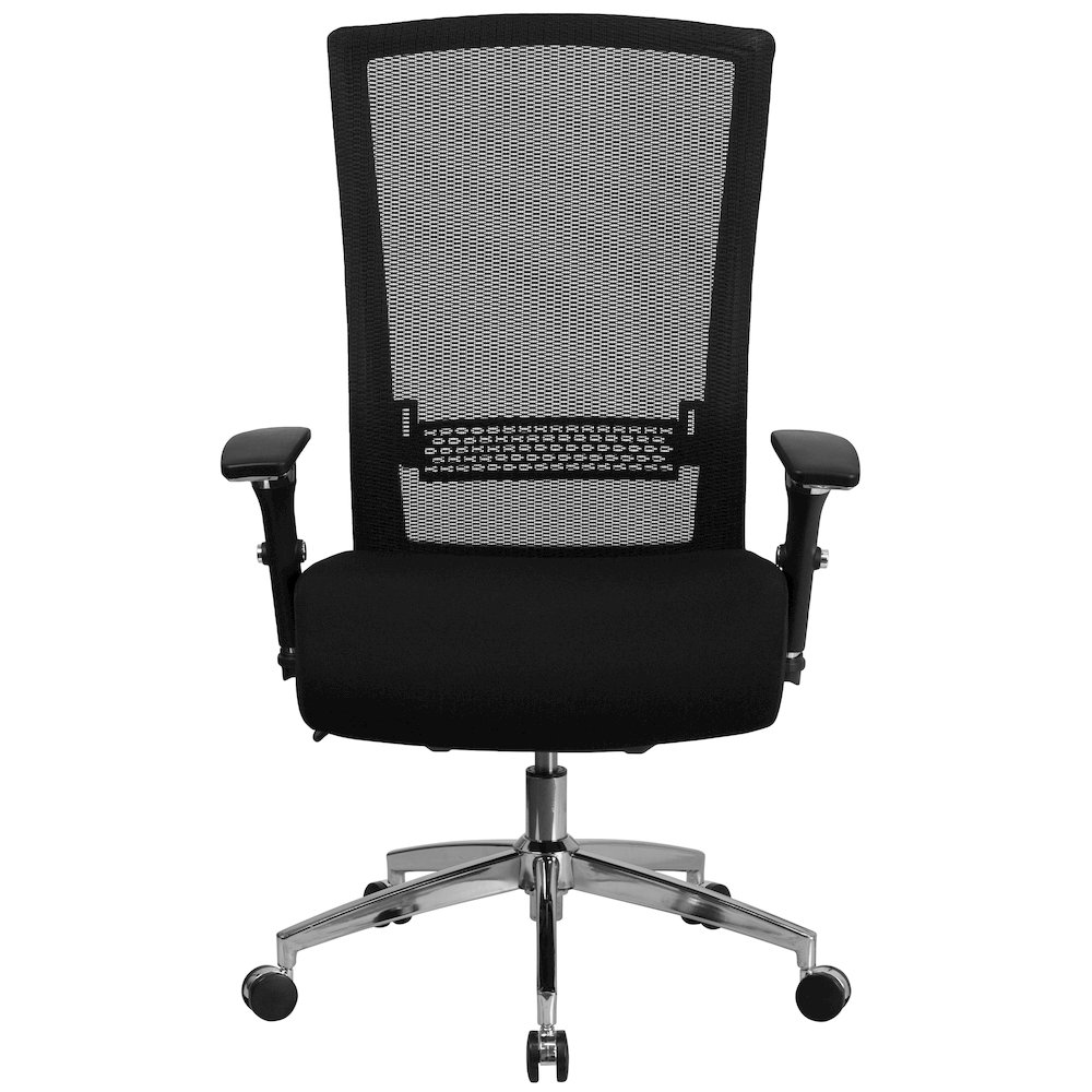 300 lb. Rated Black Mesh Multifunction Office Chair with Seat Slider. Picture 7
