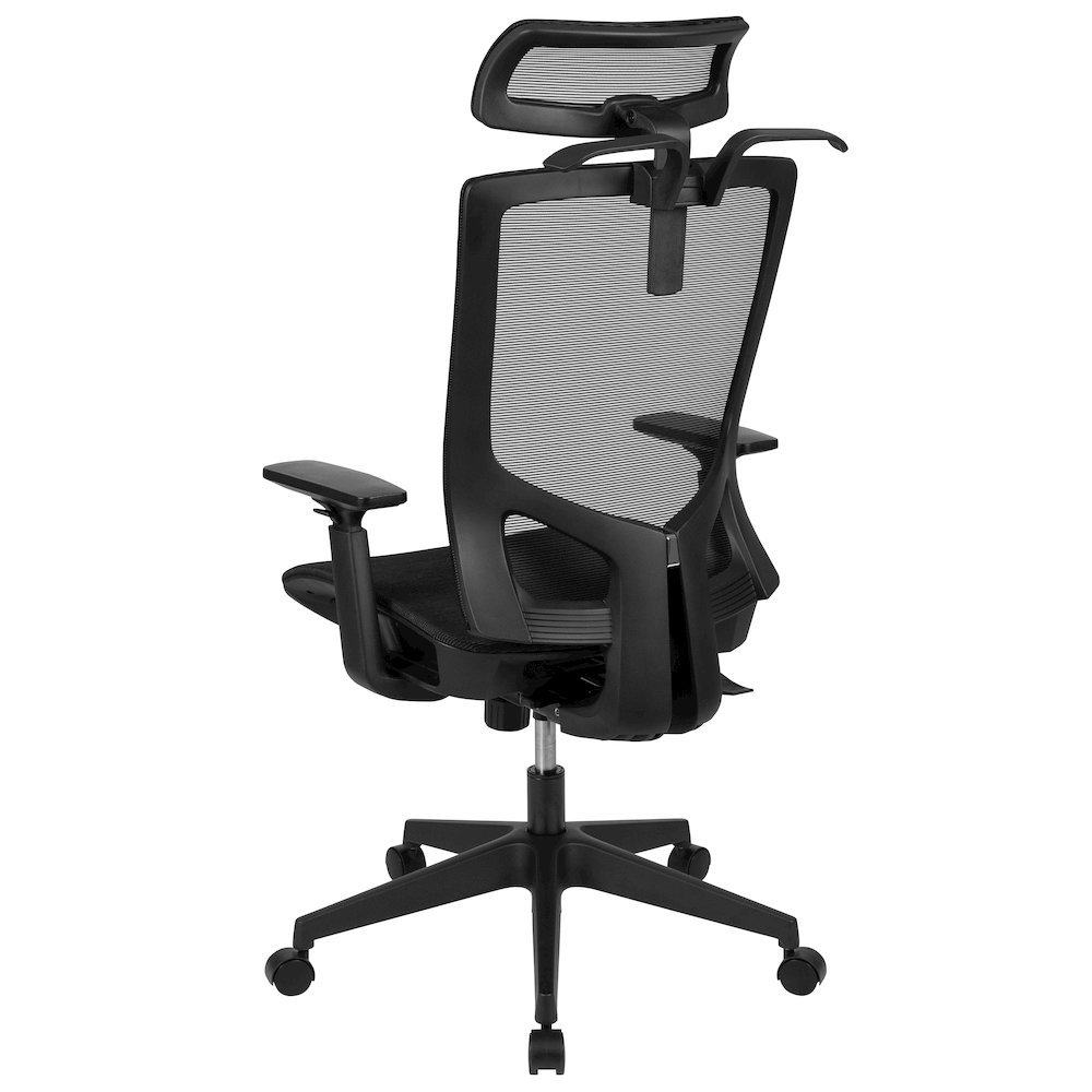 Mesh Office Chair with Synchro-Tilt in Black. Picture 8