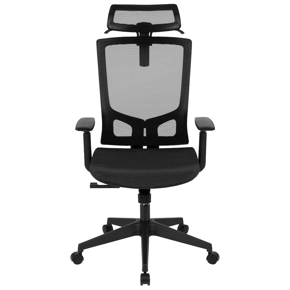 Mesh Office Chair with Synchro-Tilt in Black. Picture 11
