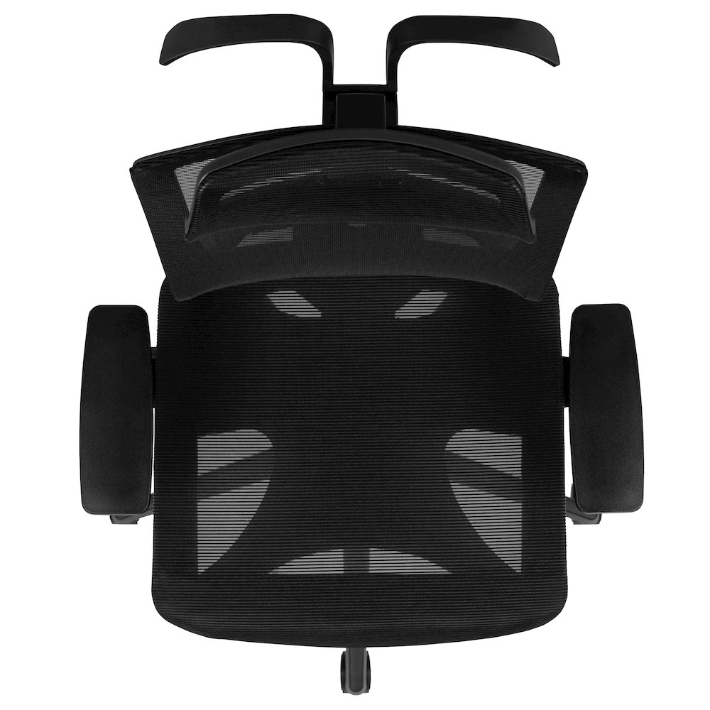 Mesh Office Chair with Synchro-Tilt in Black. Picture 12