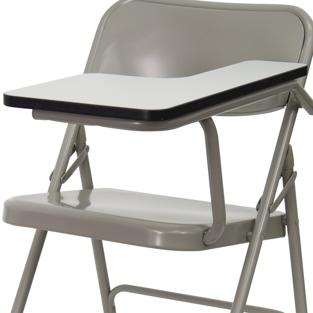 Premium Steel Folding Chair with Left Handed Tablet Arm. Picture 8