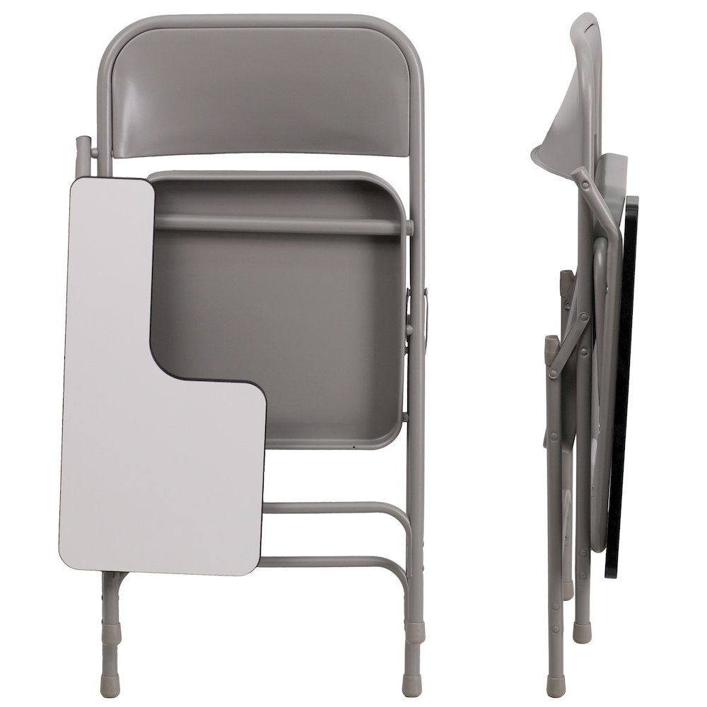 Premium Steel Folding Chair with Right Handed Tablet Arm. Picture 6