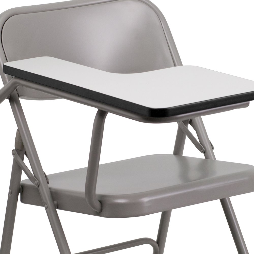 Premium Steel Folding Chair with Right Handed Tablet Arm. Picture 11