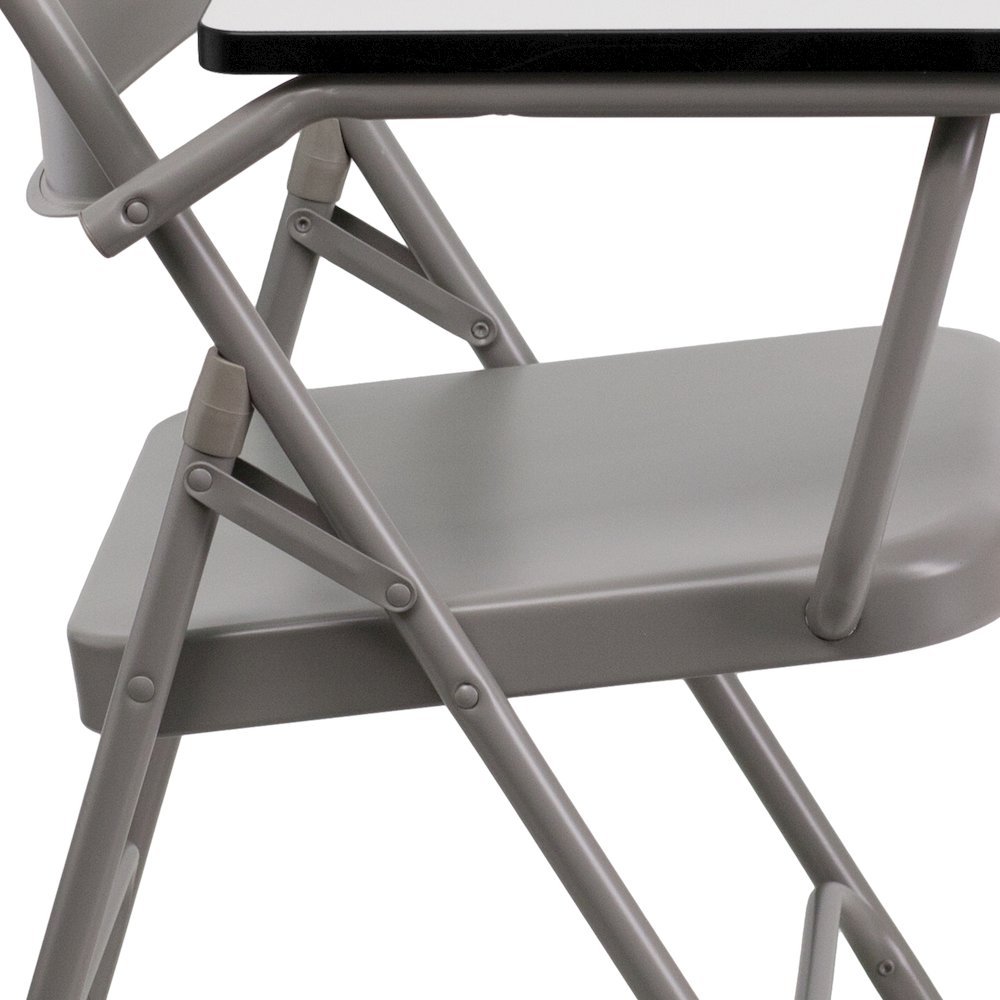 Premium Steel Folding Chair with Right Handed Tablet Arm. Picture 12