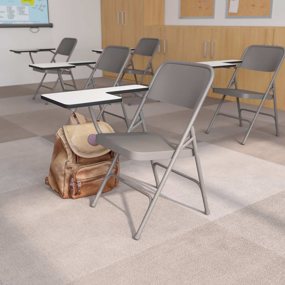 Premium Steel Folding Chair with Right Handed Tablet Arm. Picture 8