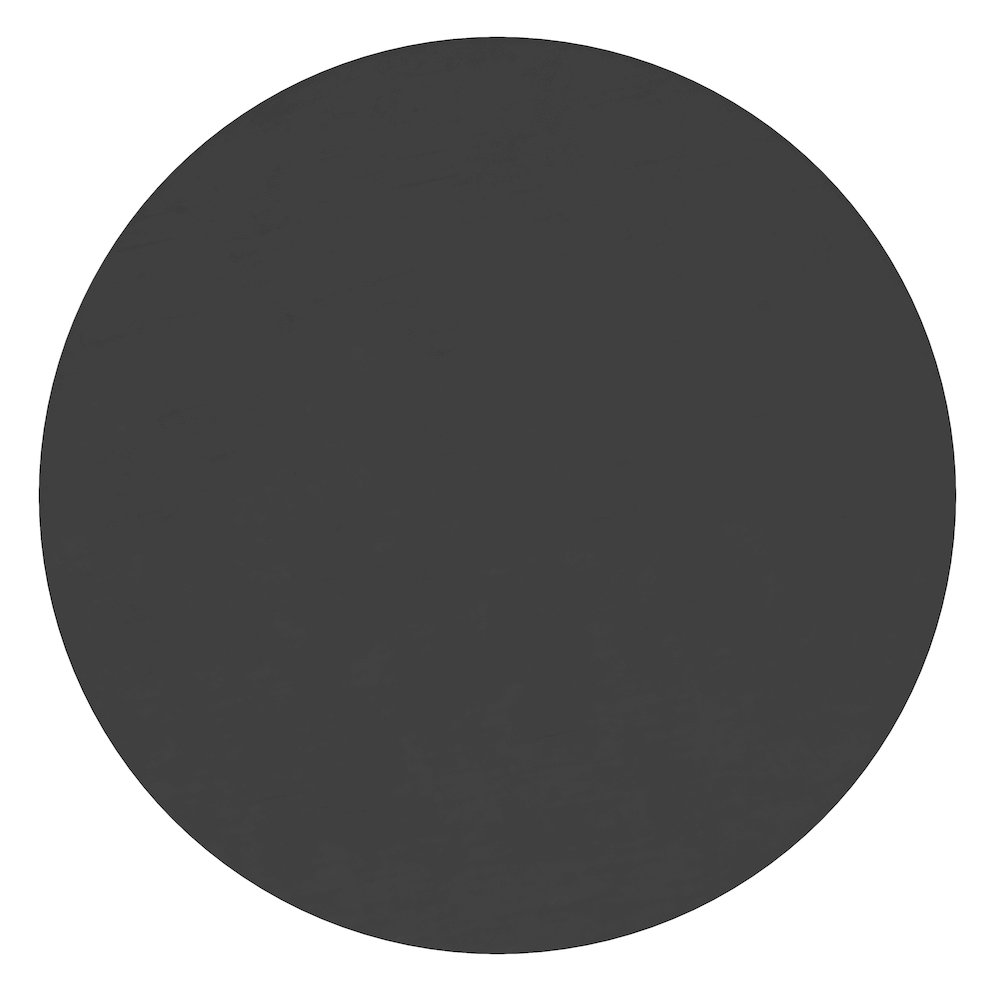 20" Round Black Metal Framed Wall Mirror. Picture 8