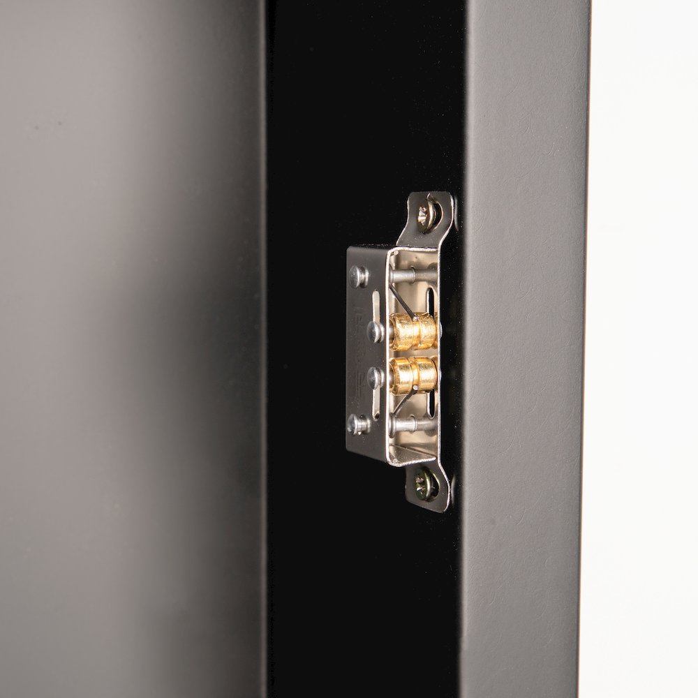 24" x 30"Bathroom Medicine Cabinet with Rounded Beveled Mirror, Gold. Picture 9