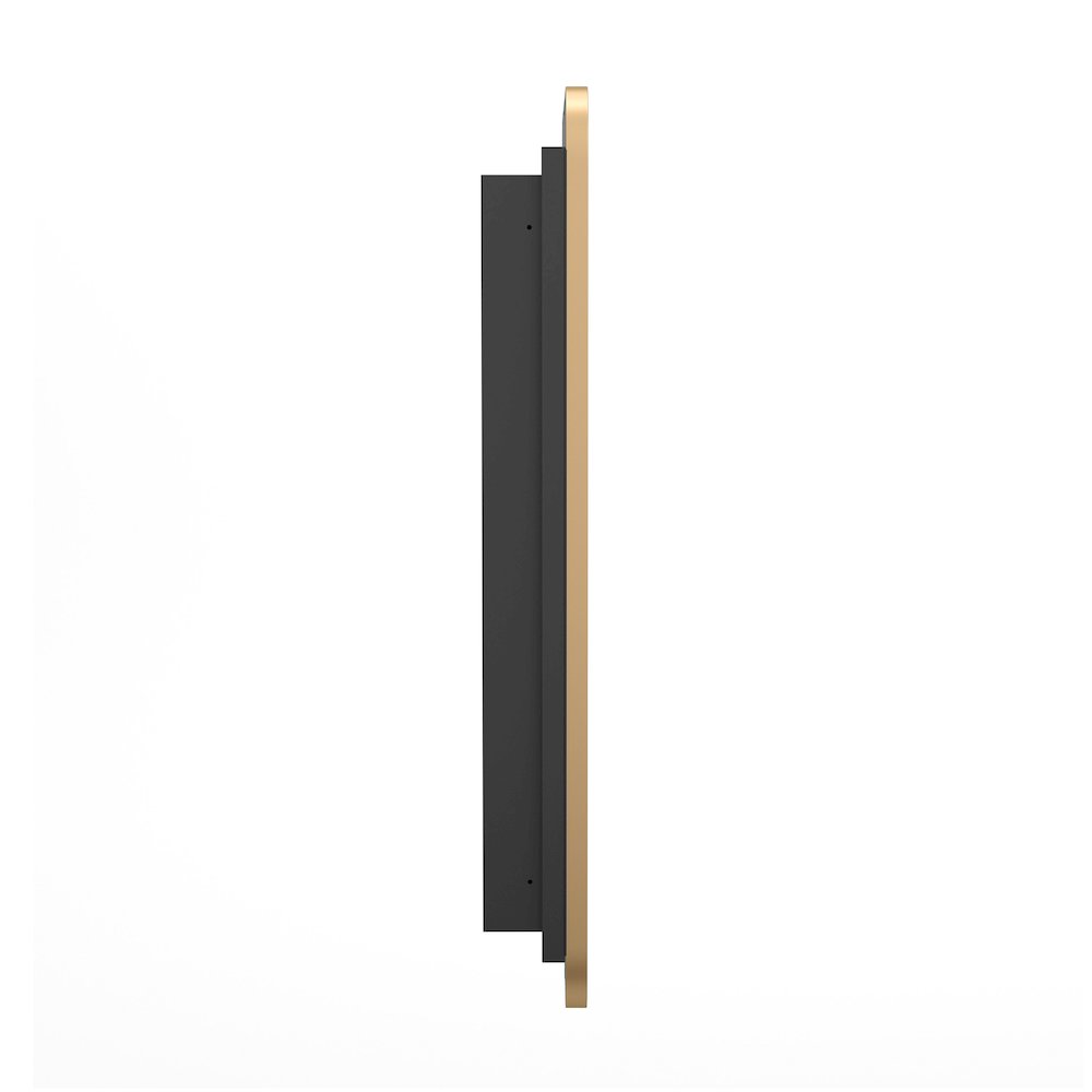 24" x 30"Bathroom Medicine Cabinet with Rounded Beveled Mirror, Gold. Picture 10