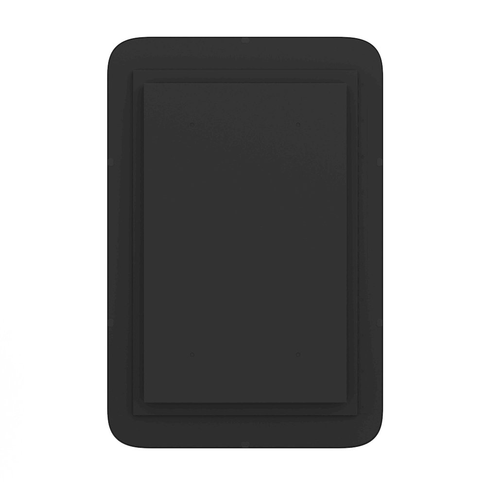 16" x 24"Bathroom Medicine Cabinet with Rounded Beveled Mirror, Black. Picture 7