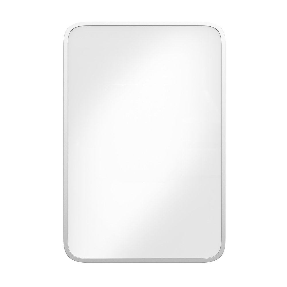 16" x 24"Bathroom Medicine Cabinet with Rounded Beveled Mirror, Silver. Picture 11