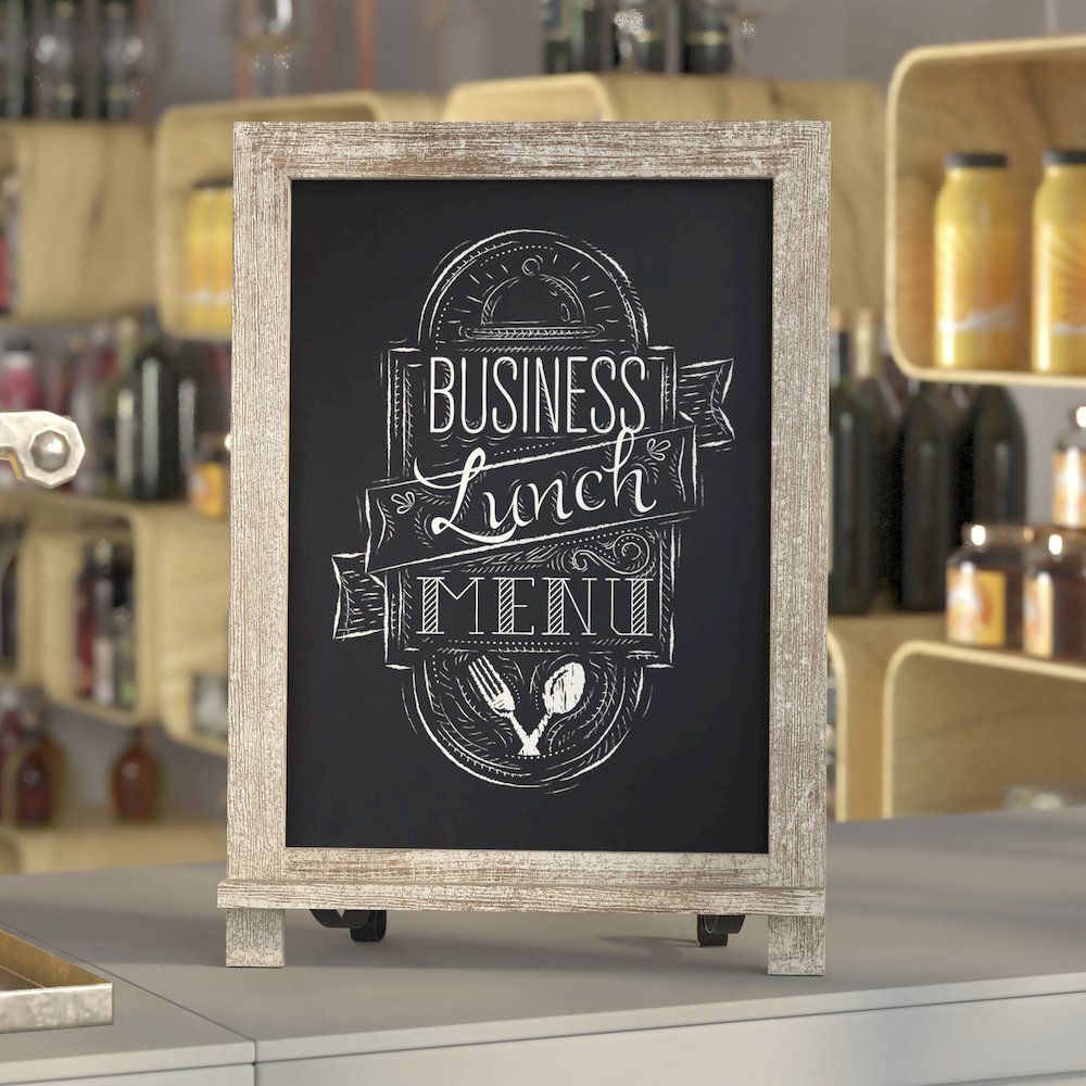 12" x 17" Weathered Tabletop Magnetic Chalkboard Sign. Picture 2