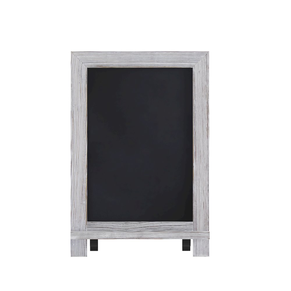 9.5" x 14" Whitewashed Tabletop Magnetic Chalkboard Sign. Picture 11