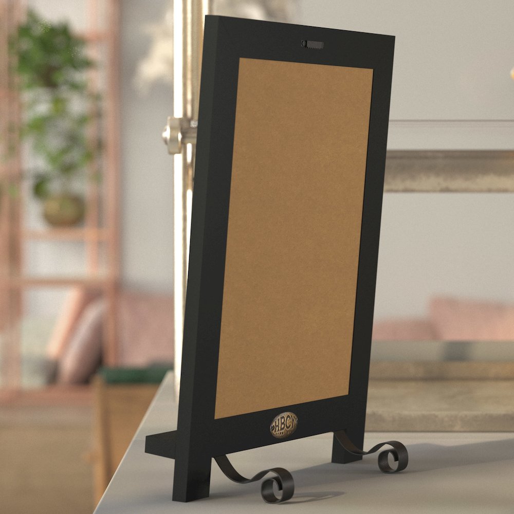 9.5" x 14" Black Tabletop Magnetic Chalkboard Sign. Picture 7