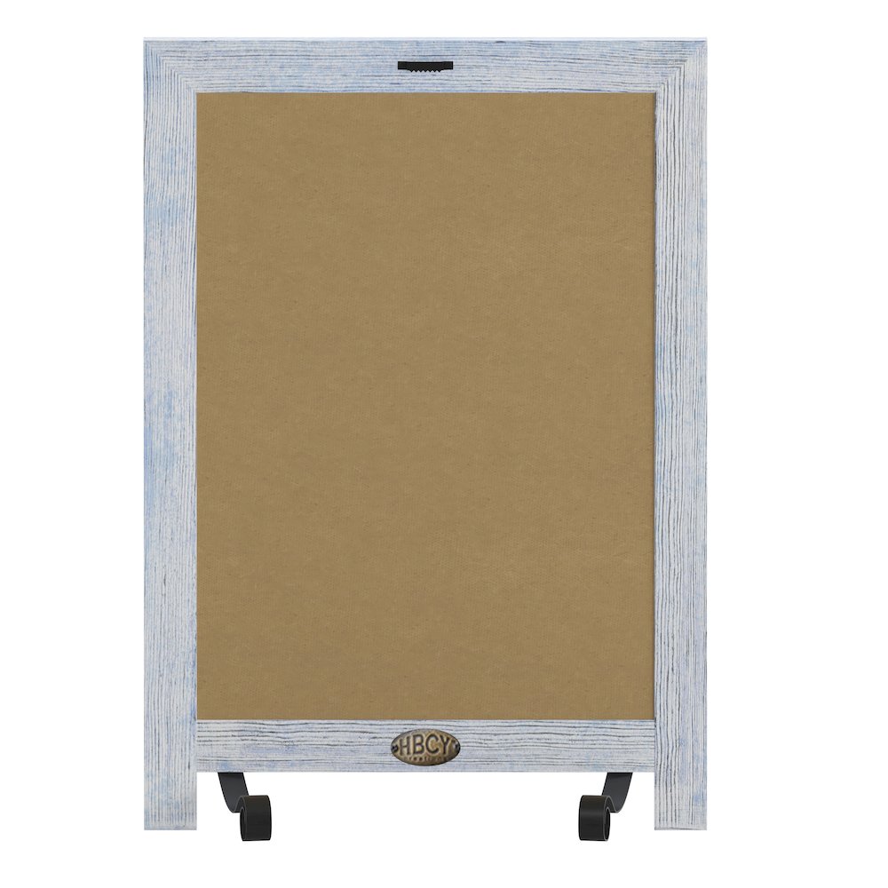 12" x 17" Blue Tabletop Magnetic Chalkboard Sign. Picture 8