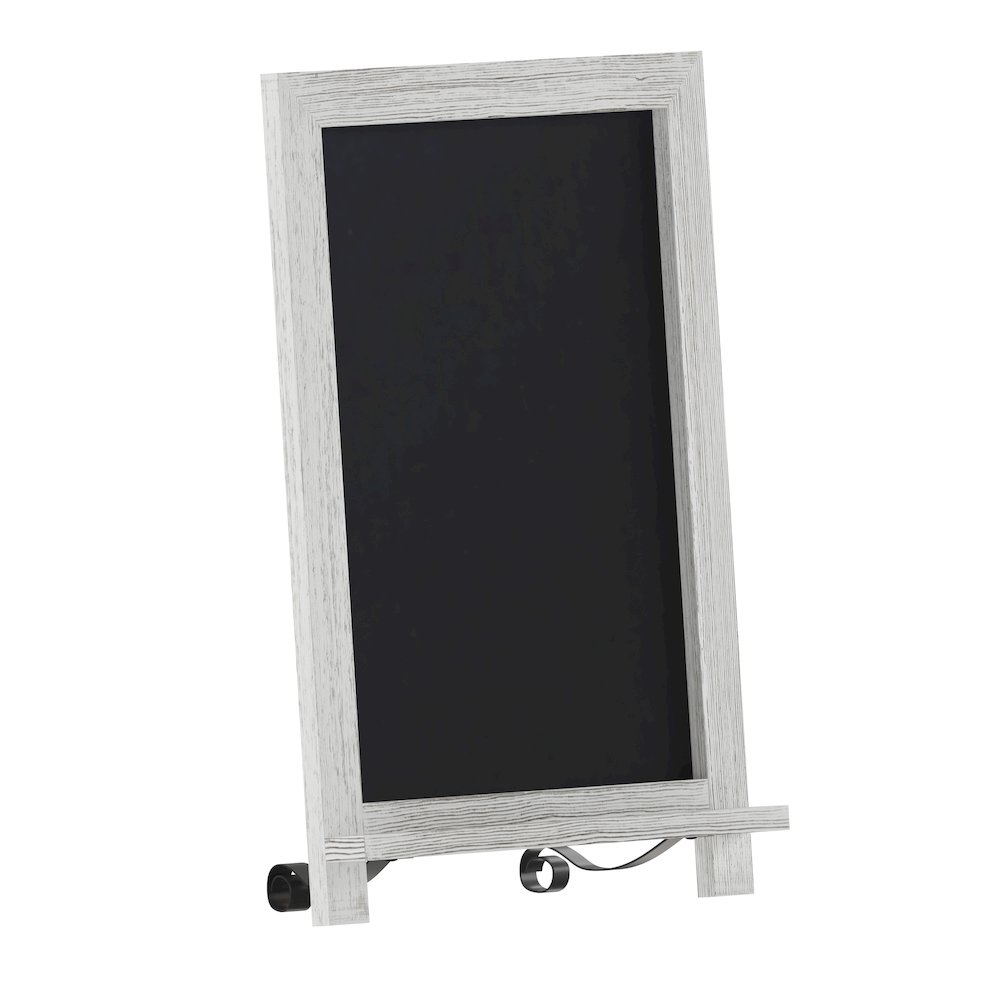 12" x 17" Whitewashed Tabletop Magnetic Chalkboard Sign. Picture 1