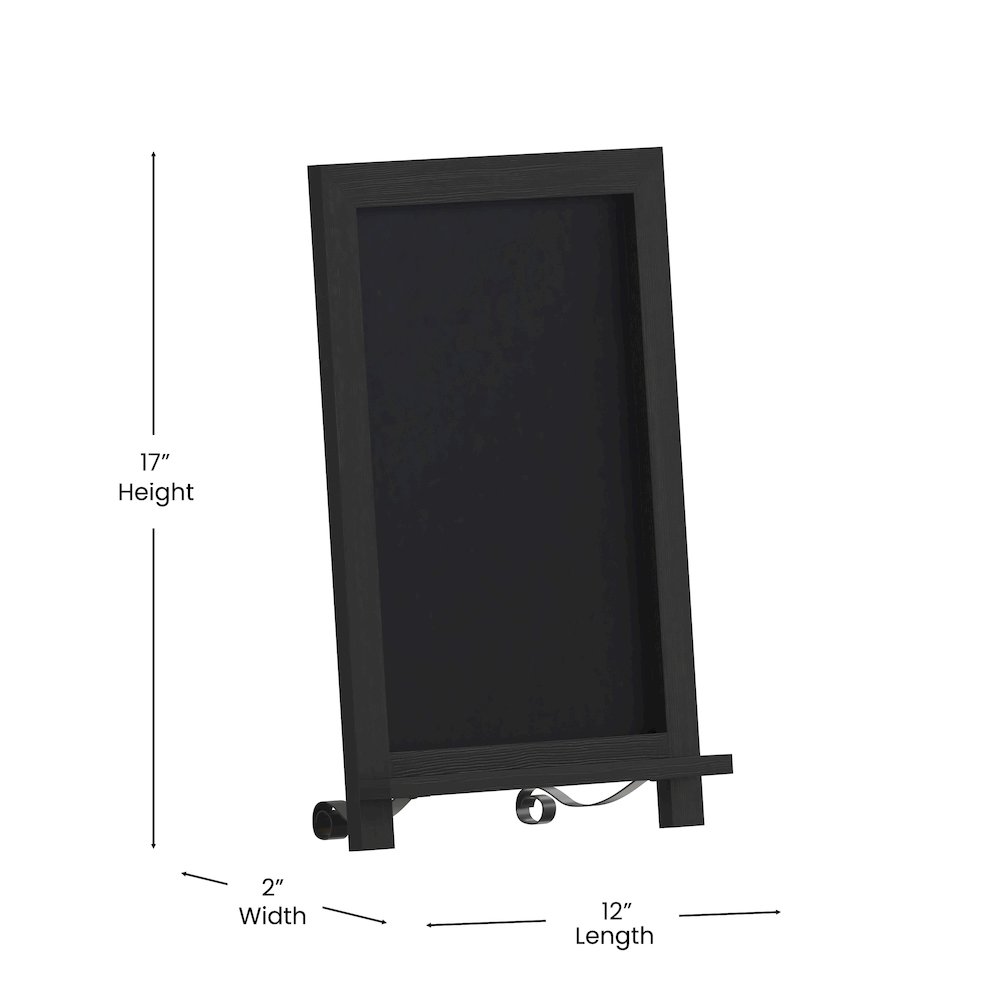12" x 17" Black Tabletop Magnetic Chalkboard Sign. Picture 5