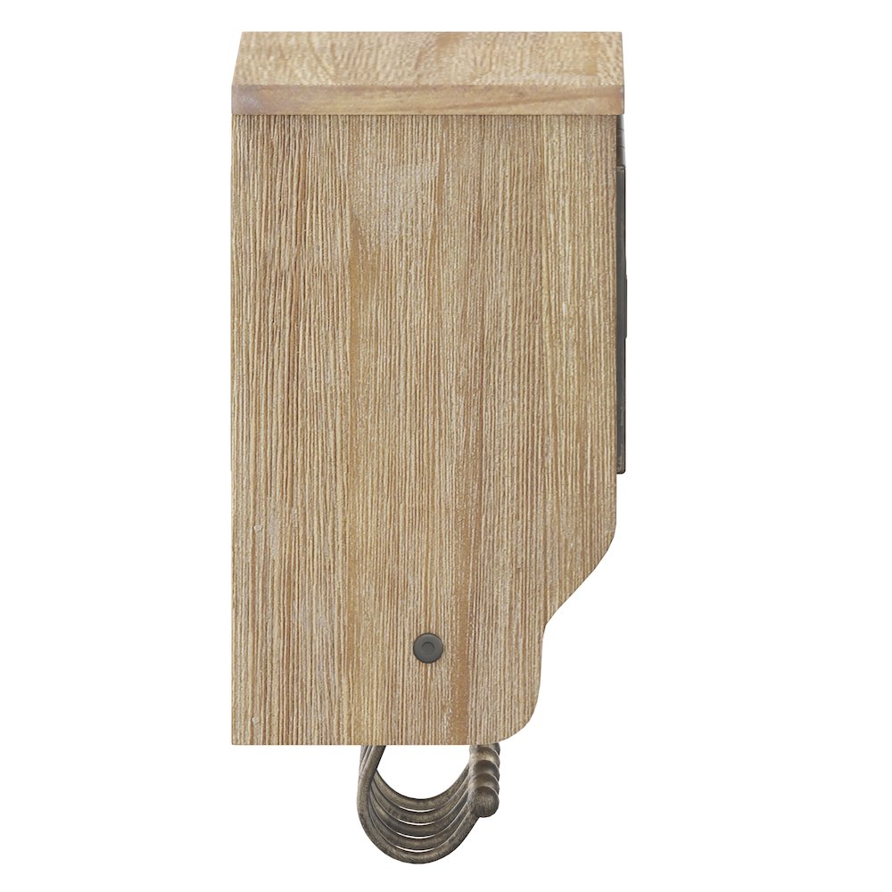 Wall Mounted 24 in Solid Pine Wood Storage Rack with Upper Shelf in Brown. Picture 10