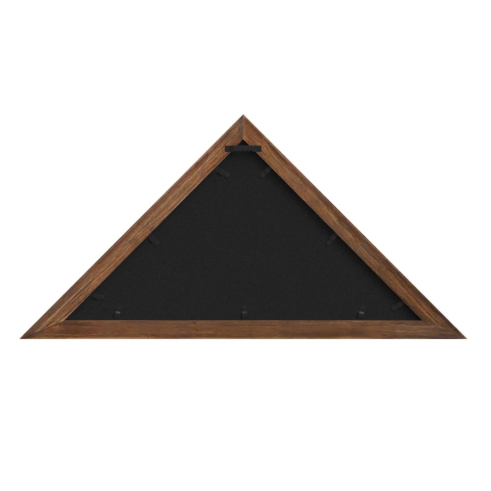 Brown Memorial Flag Display Case - Solid Wood Military Flag Display Case. Picture 8