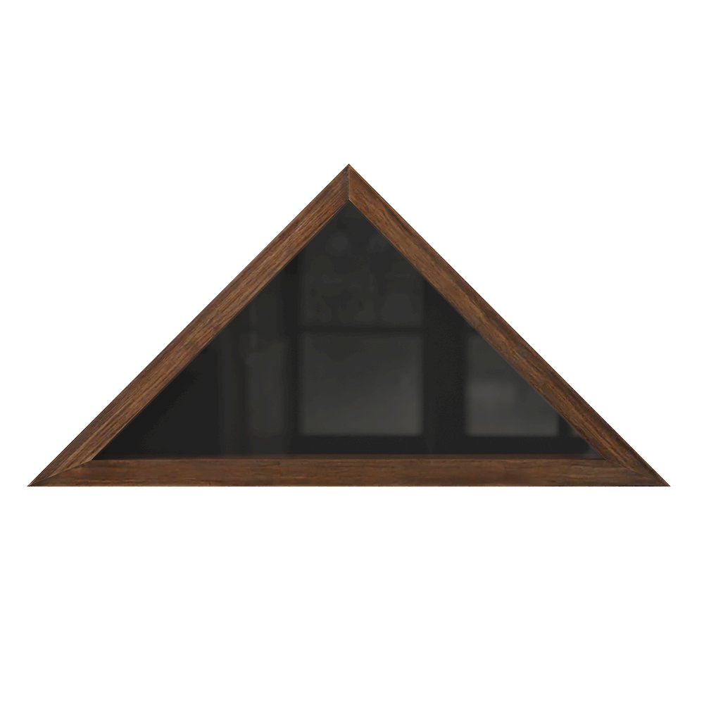 Brown Memorial Flag Display Case - Solid Wood Military Flag Display Case. Picture 11