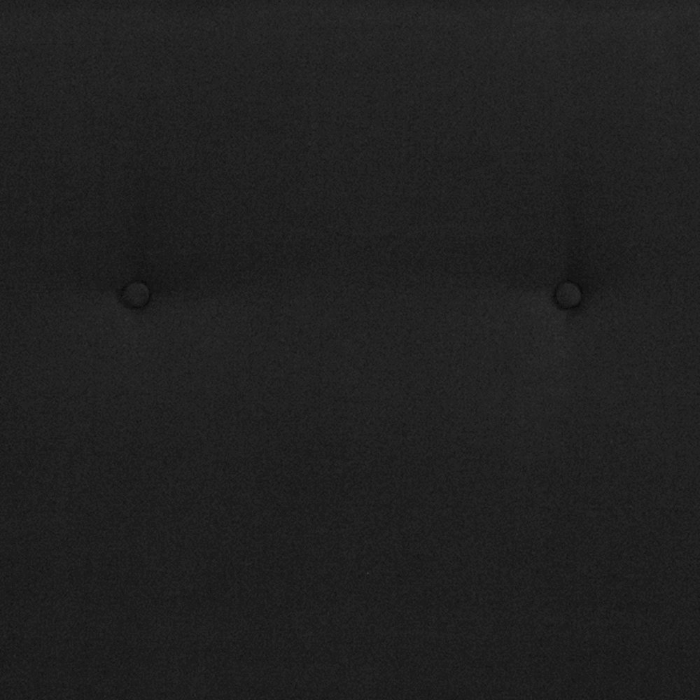 Queen Size Tufted Upholstered Platform Bed in Black Fabric. Picture 9