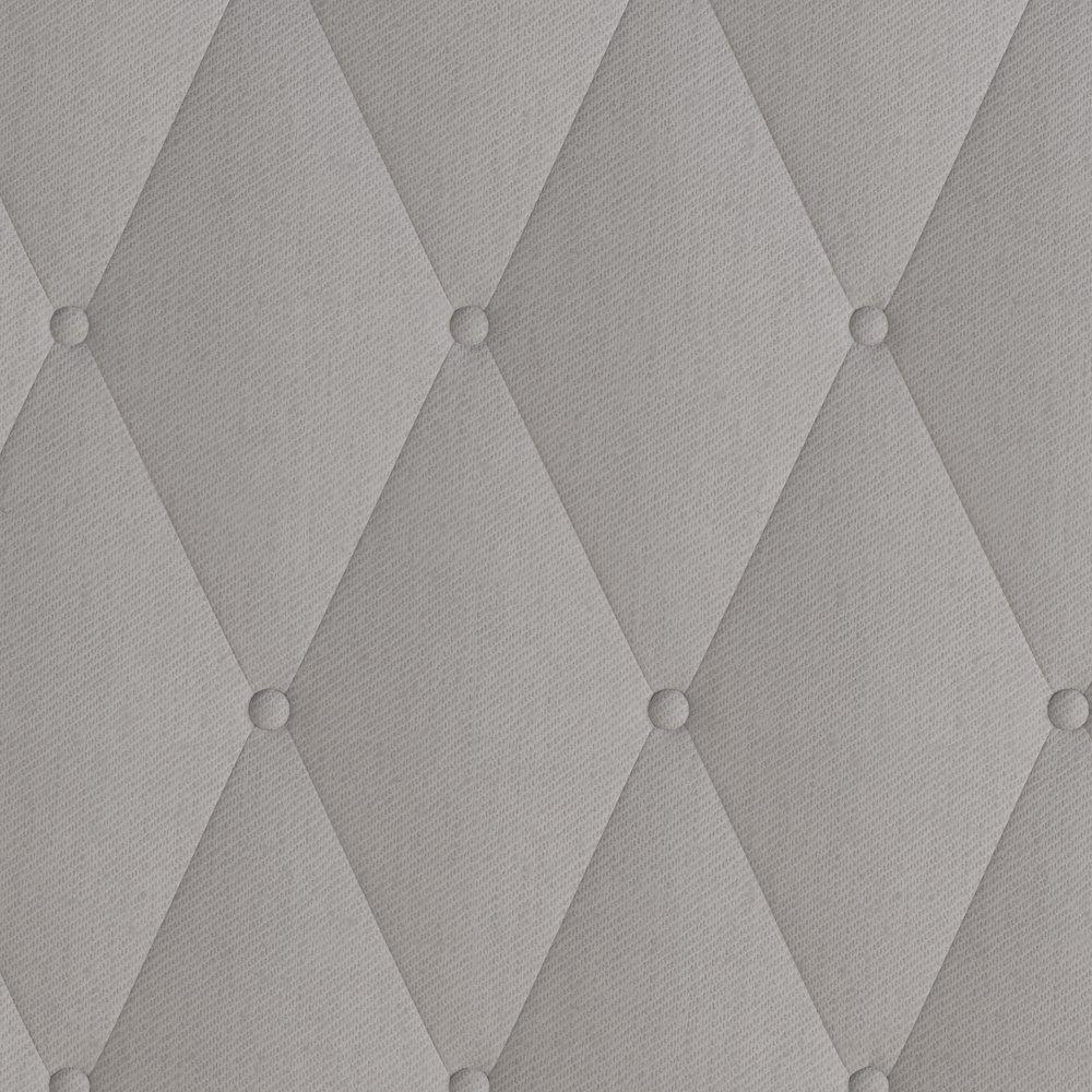 Queen Size Tufted Upholstered Platform Bed in Light Gray Fabric. Picture 10
