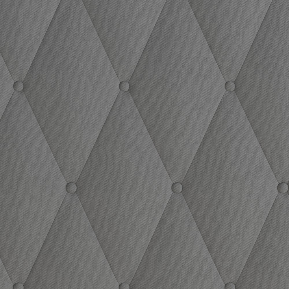 Queen Size Tufted Upholstered Platform Bed in Dark Gray Fabric. Picture 10