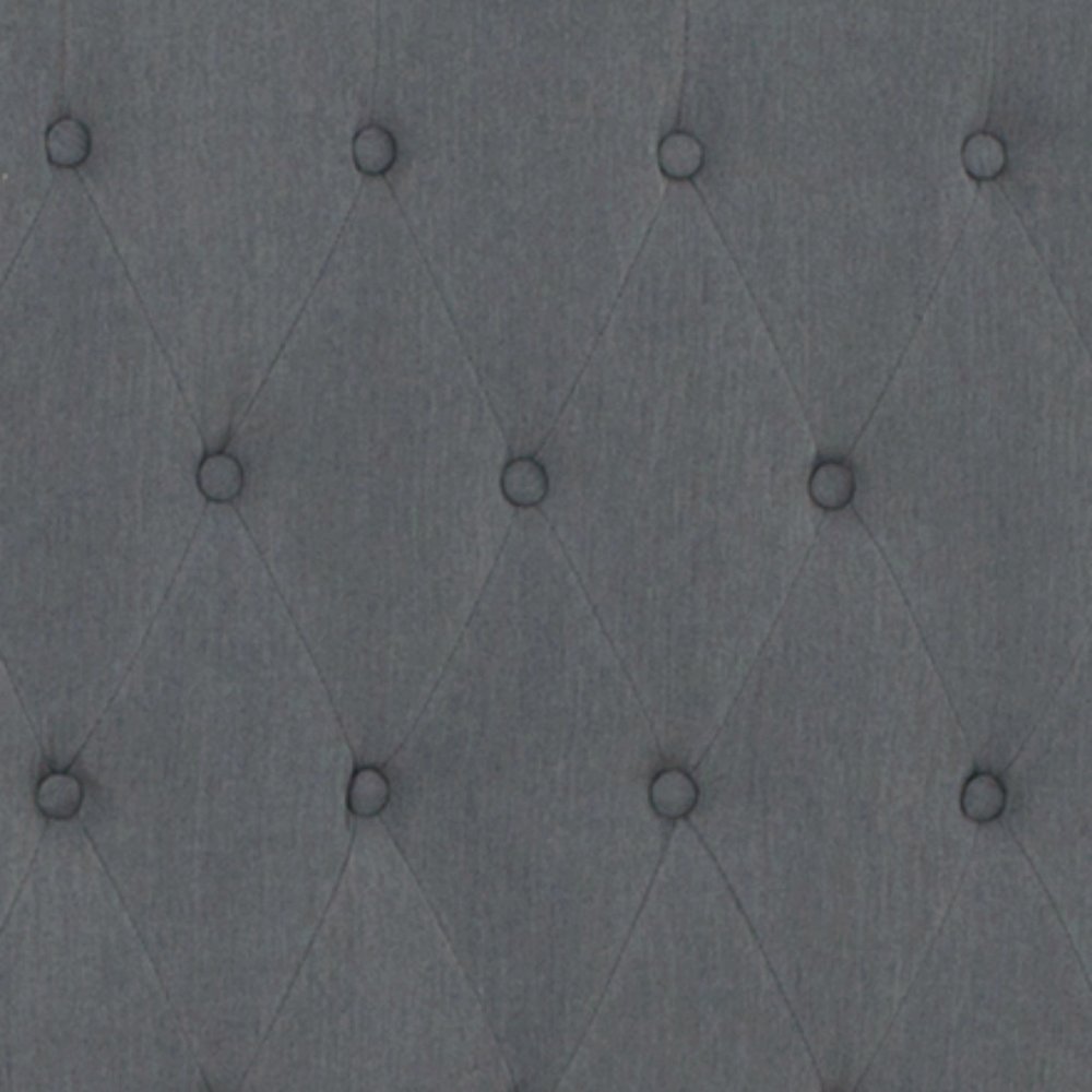 King Size Tufted Upholstered Platform Bed in Dark Gray Fabric. Picture 6