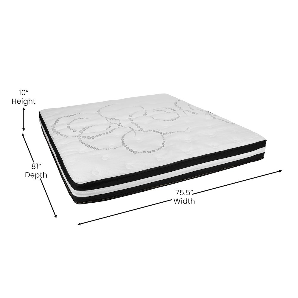 King Size Tufted Upholstered Platform Bed in Black Fabric. Picture 6