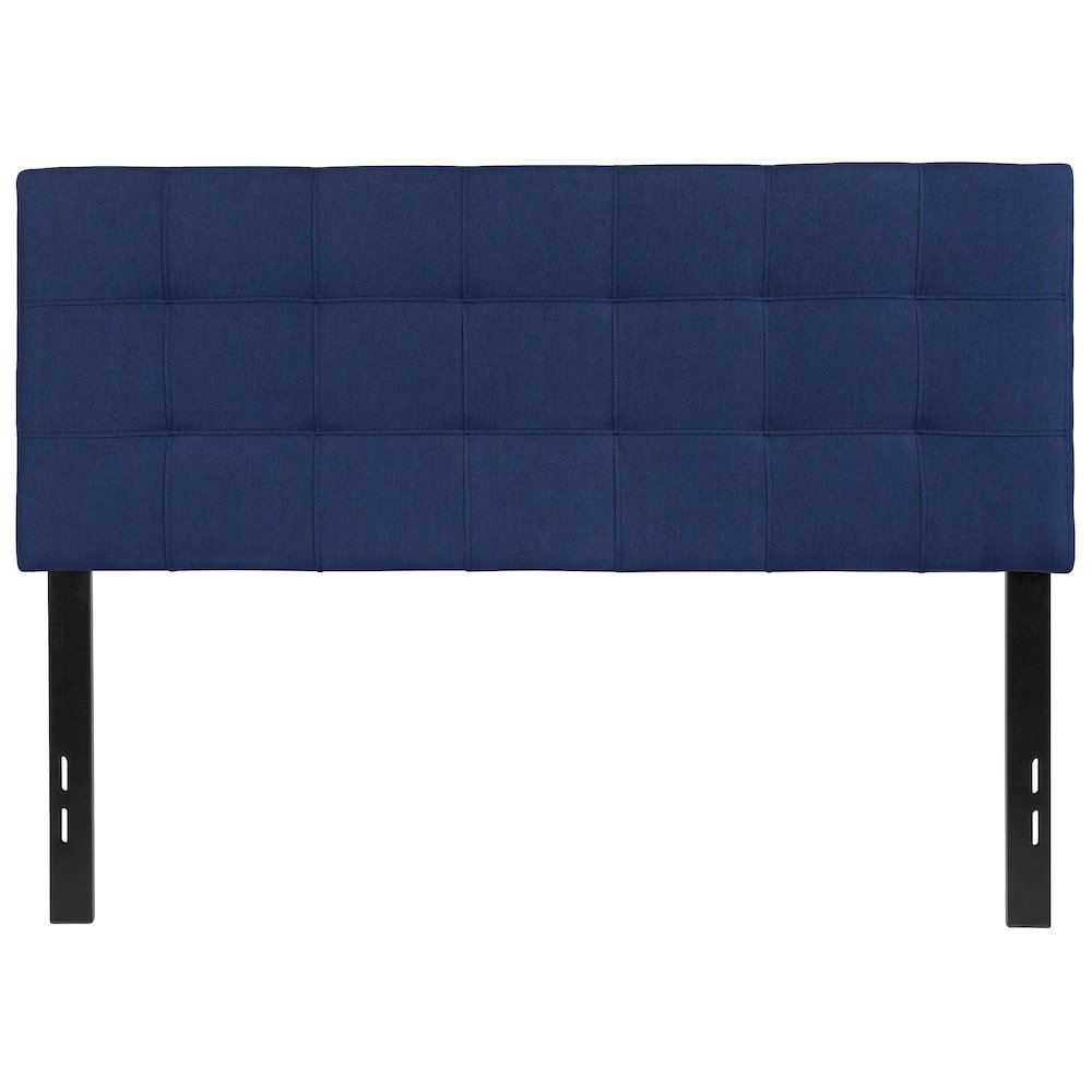 Tufted Upholstered Full Size Headboard in Navy Fabric. Picture 10