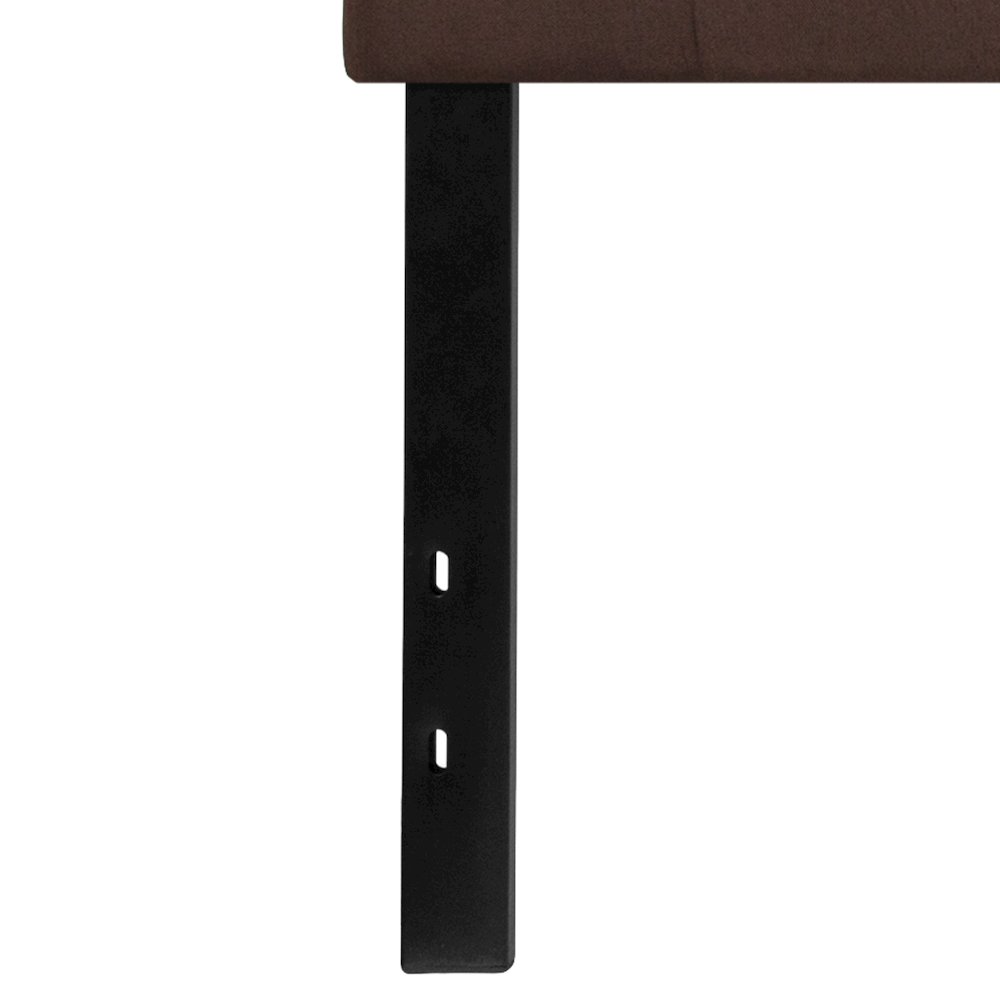 Tufted Upholstered King Size Headboard in Dark Brown Fabric. Picture 9