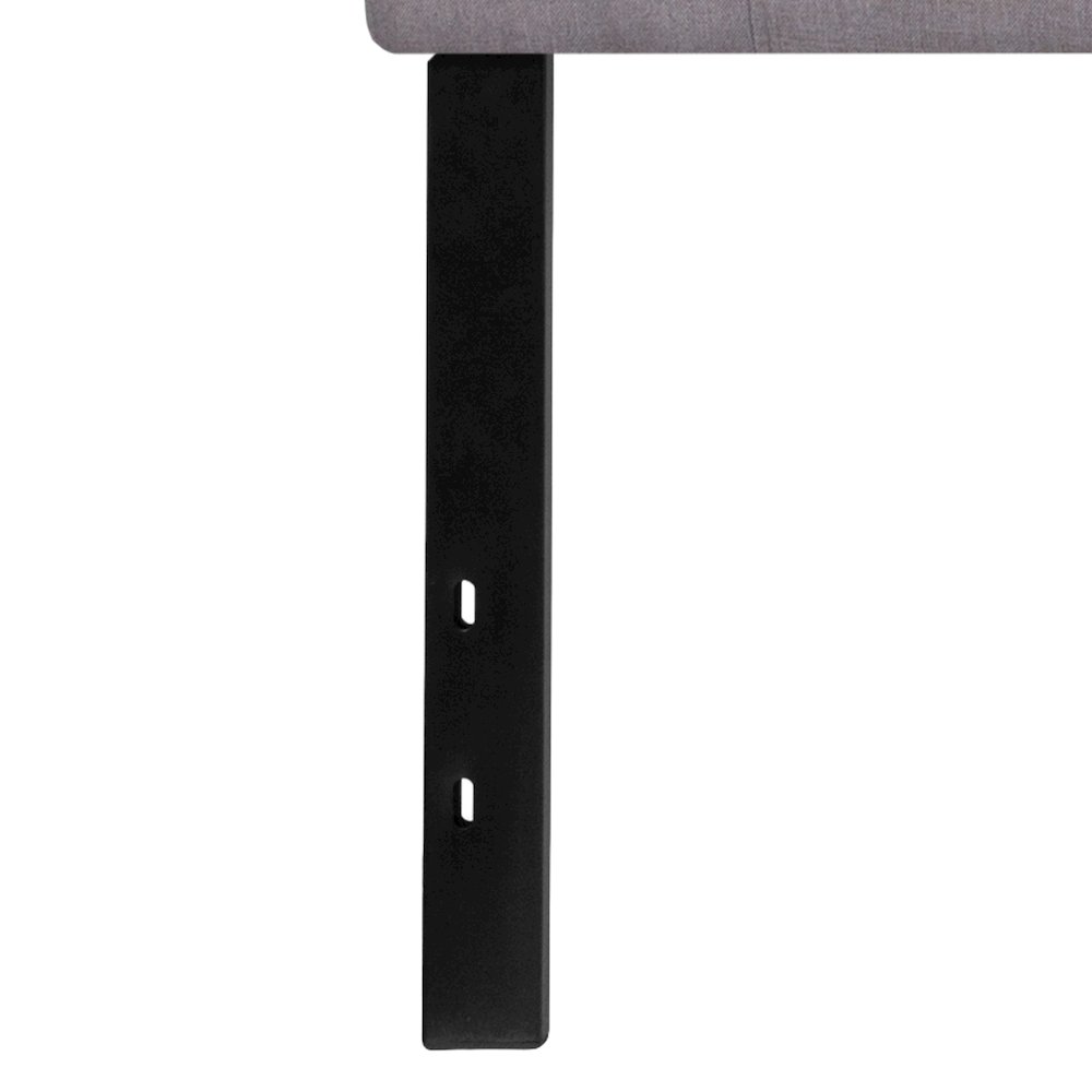 Tufted Upholstered King Size Headboard in Light Gray Fabric. Picture 9
