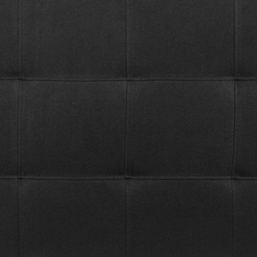 Tufted Upholstered Queen Size Headboard in Black Fabric. Picture 11