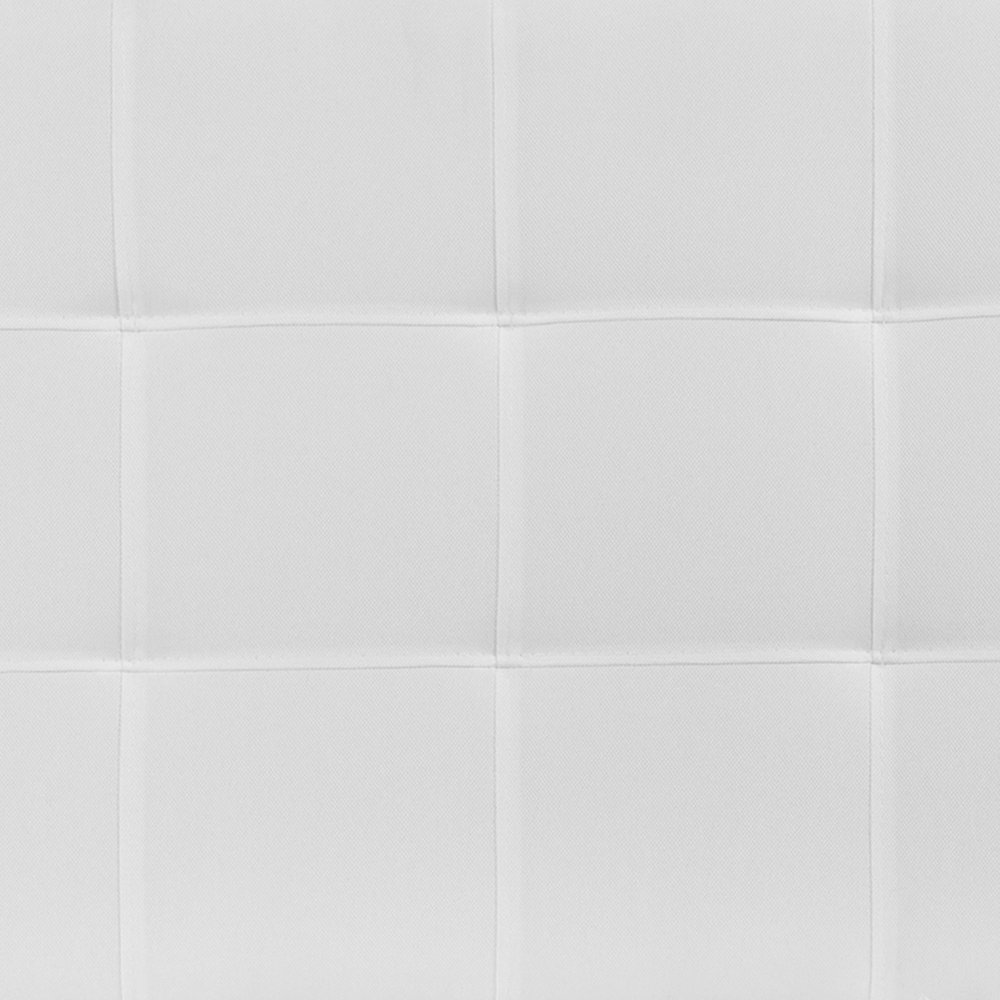 Tufted Upholstered Queen Size Headboard in White Fabric. Picture 11