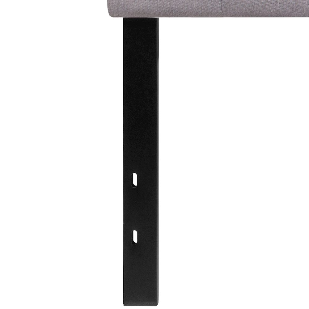 Tufted Upholstered Twin Size Headboard in Light Gray Fabric. Picture 10