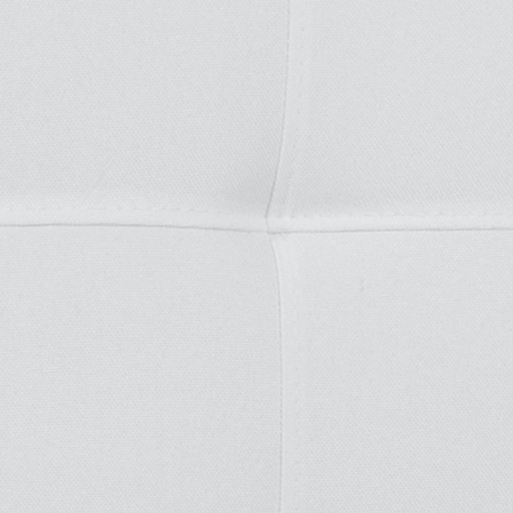 Tufted Upholstered Twin Size Headboard in White Fabric. Picture 8