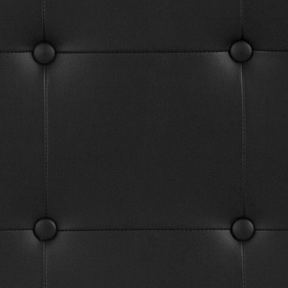 Tufted Upholstered Full Size Headboard in Black Vinyl. Picture 12