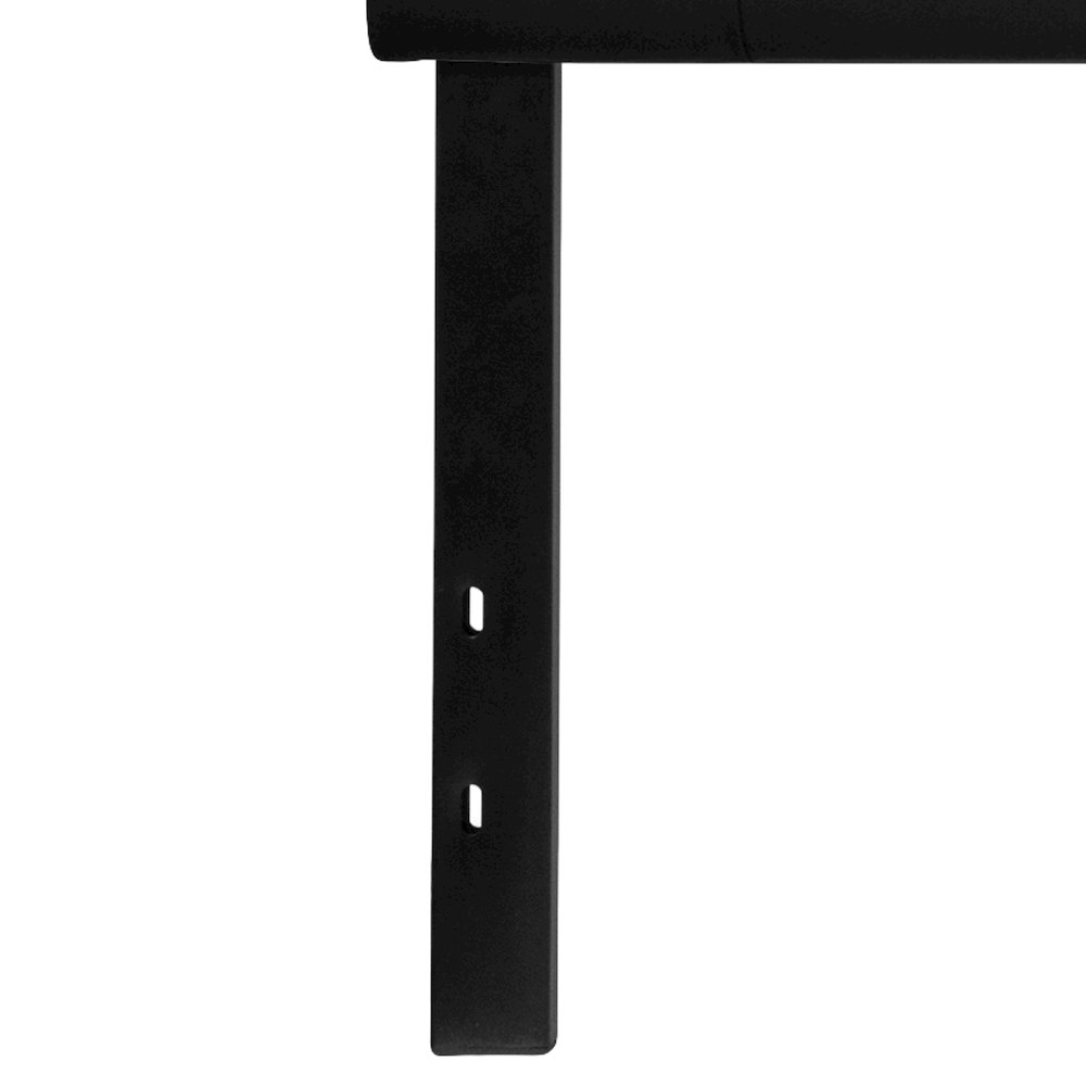 Tufted Upholstered King Size Headboard in Black Vinyl. Picture 9
