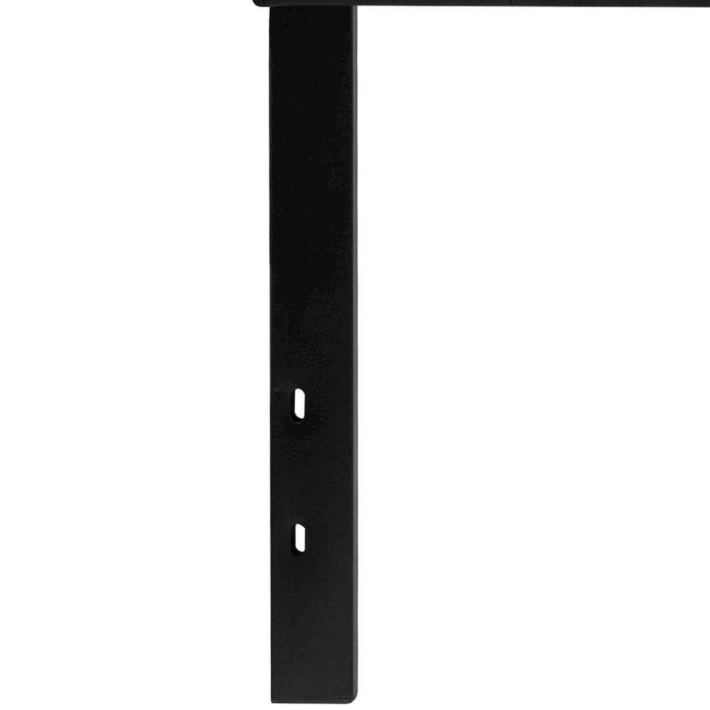 Tufted Upholstered Queen Size Headboard in Black Vinyl. Picture 12