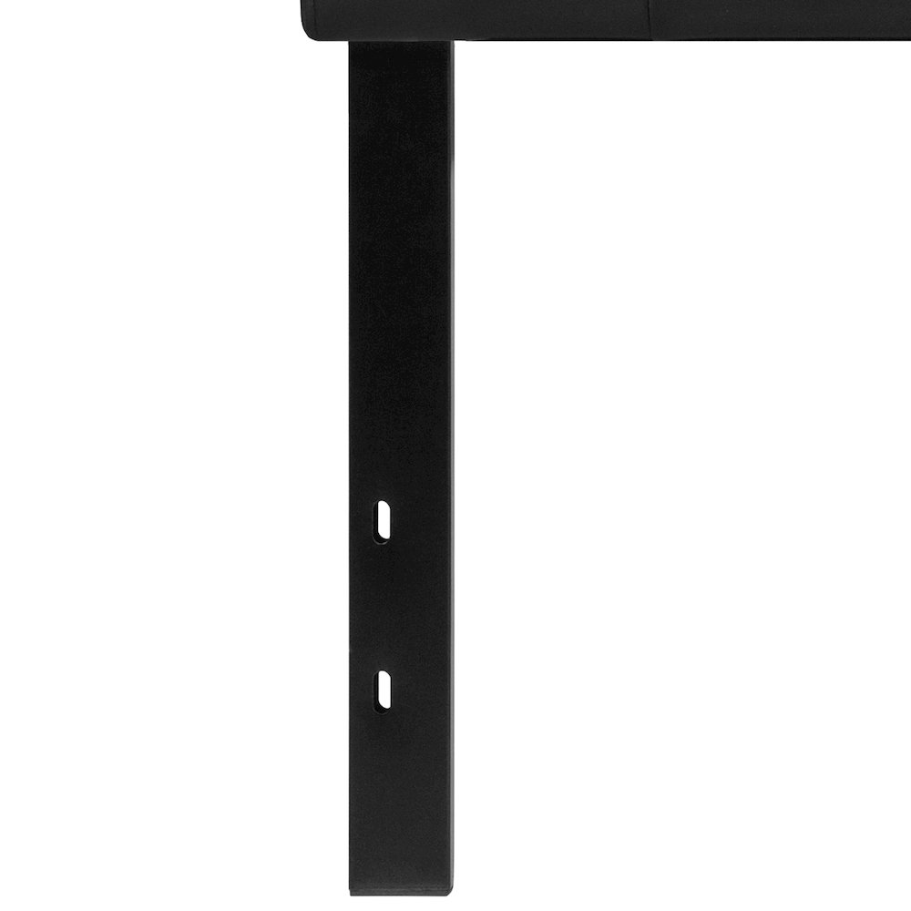 Tufted Upholstered Twin Size Headboard in Black Vinyl. Picture 11