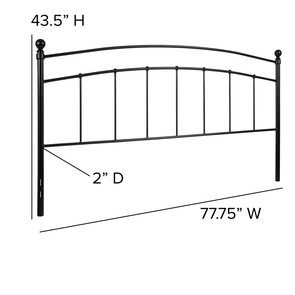 Woodstock Decorative Black Metal King Size Headboard. Picture 3