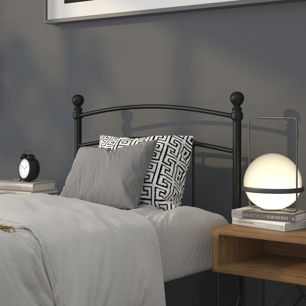 Woodstock Decorative Black Metal Twin Size Headboard. Picture 2