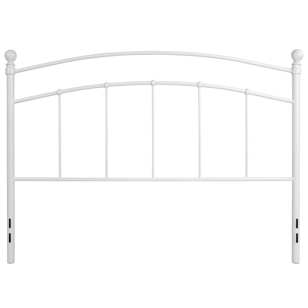 Decorative White Metal Queen Size Headboard. Picture 1